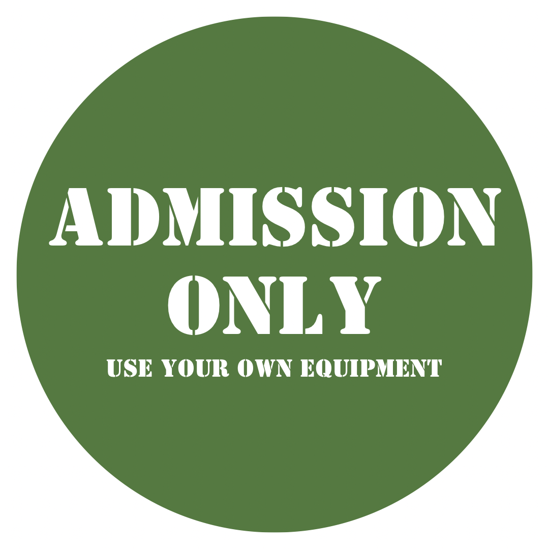 Admission Only (use your own equipment)